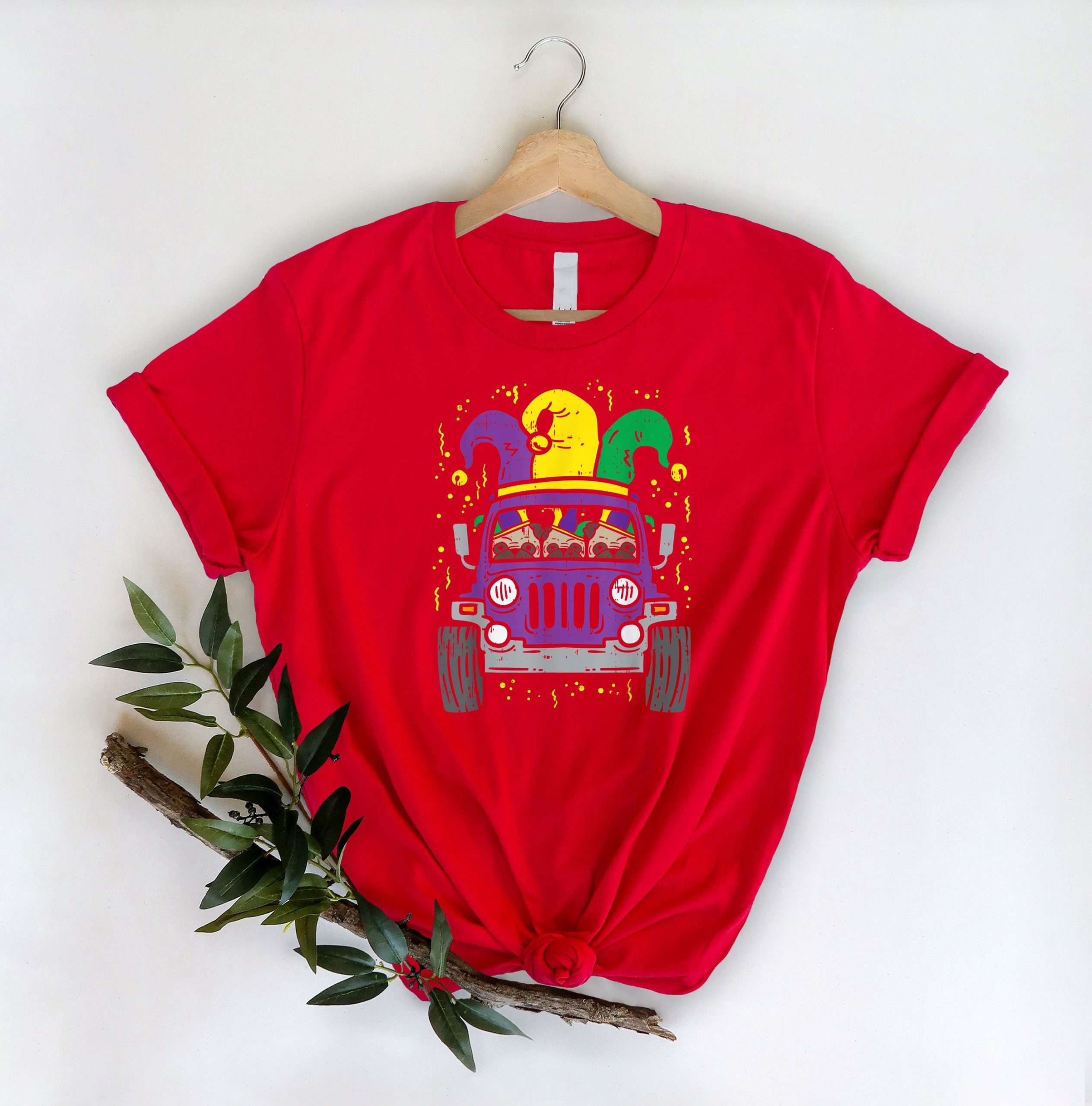 Mardi Gras Dog Truck Trending Unisex Shirt Mardi Gras Dog Truck Trending Unisex Shirt