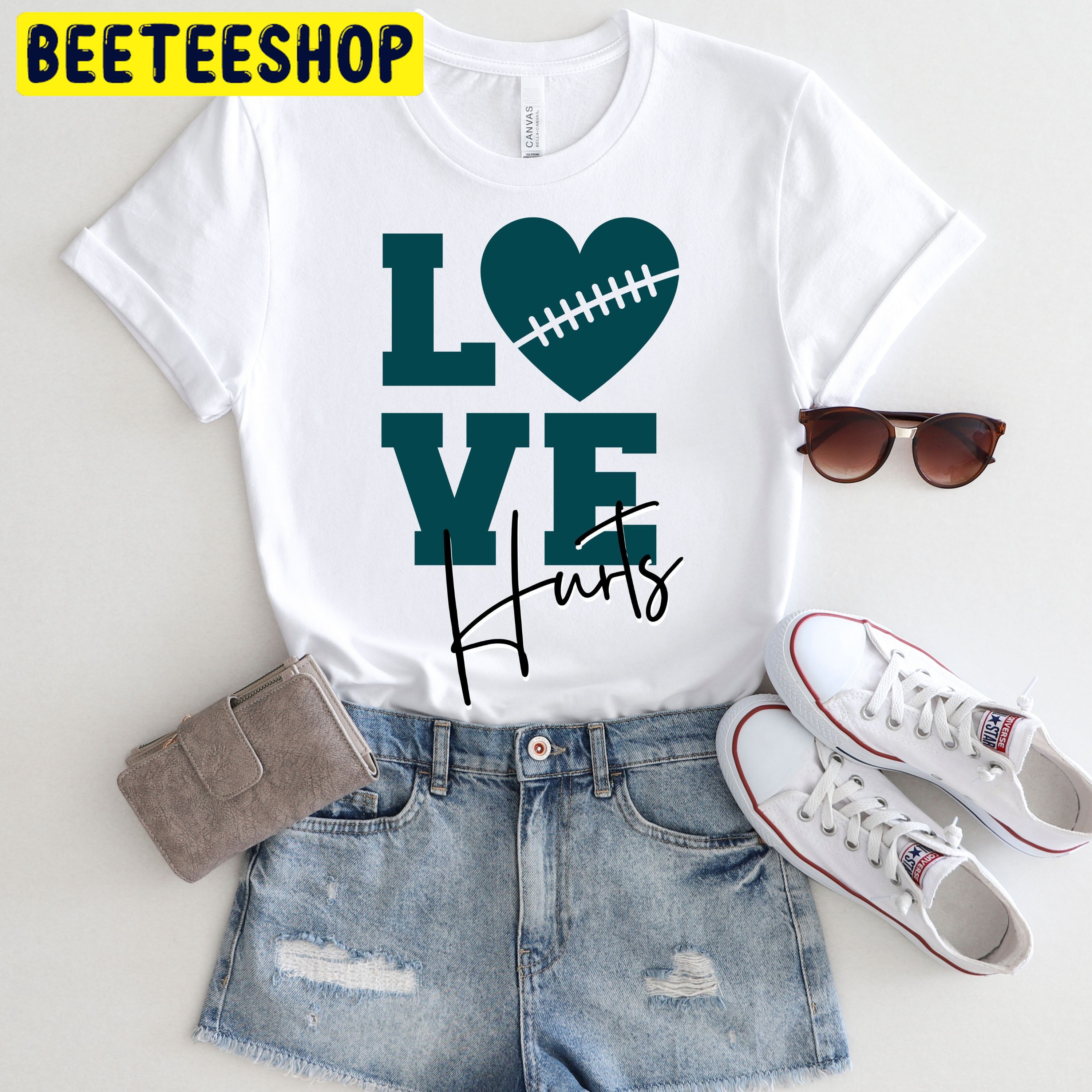 Philadelphia Football Love Hurts Ladies' Game Trending Unisex Shirt Philadelphia Football Love Hurts Ladies' Game Trending Unisex Shirt