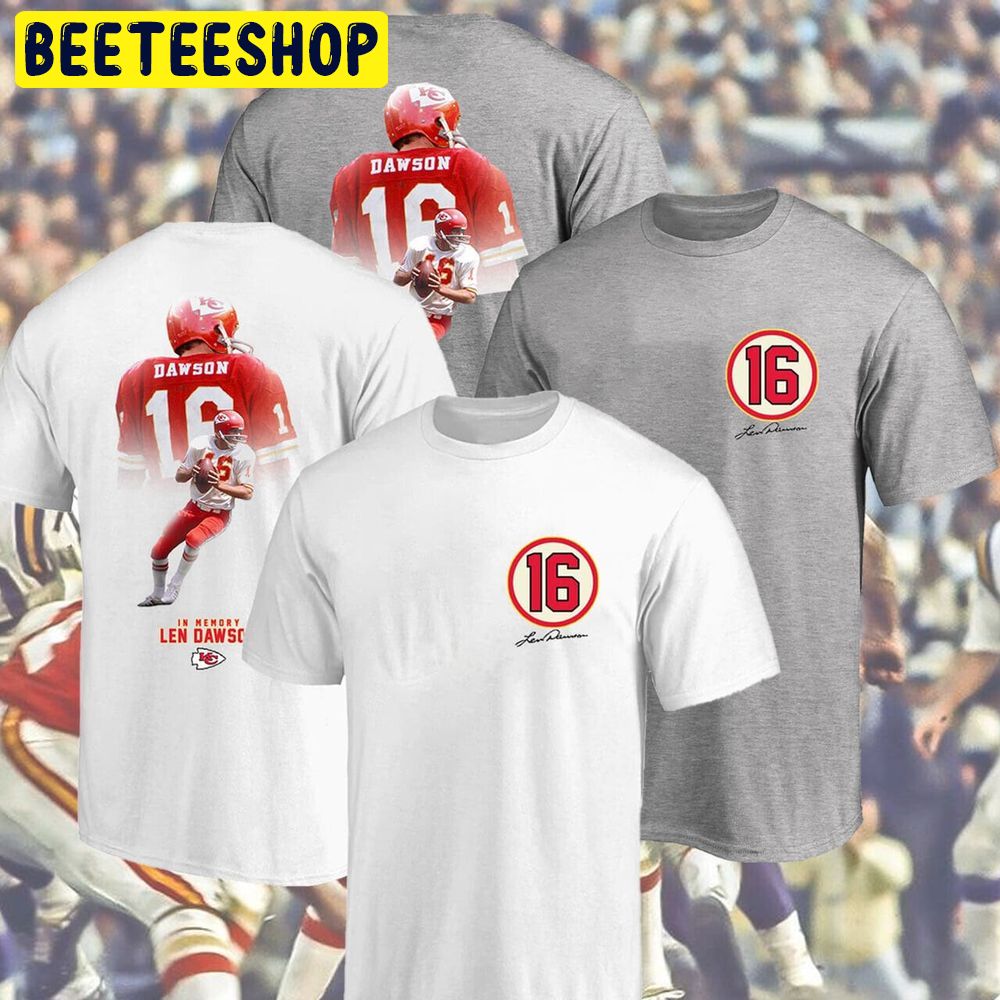 Rip Len Dawson #16 Kansas City Chiefs Thank You For The Memories Double Side Trending Unisex T-Shirt Rip Len Dawson #16 Kansas City Chiefs Thank You For The Memories Double Side Trending Unisex T-Shirt