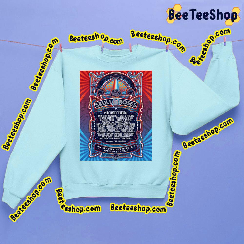 Skull & Roses 2023 Trending Unisex Shirt Skull & Roses 2023 Trending Unisex Shirt