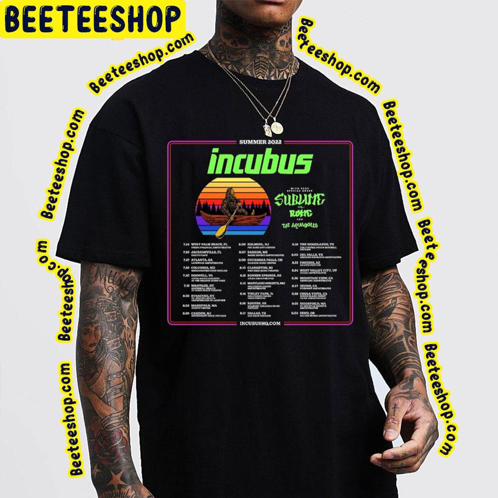 Summer 2022 Incubus Tous Dates Trending Unisex T-Shirt Summer 2022 Incubus Tous Dates Trending Unisex T-Shirt