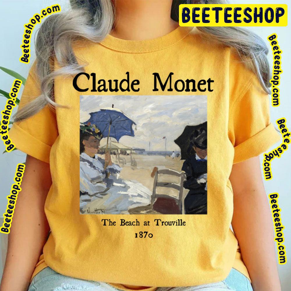 The Beach At Trouville 1870 Claude Monet Trending Unisex T-Shirt The Beach At Trouville 1870 Claude Monet Trending Unisex T-Shirt