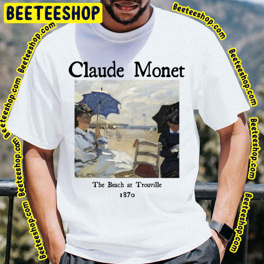 The Beach At Trouville 1870 Claude Monet Trending Unisex T-Shirt The Beach At Trouville 1870 Claude Monet Trending Unisex T-Shirt