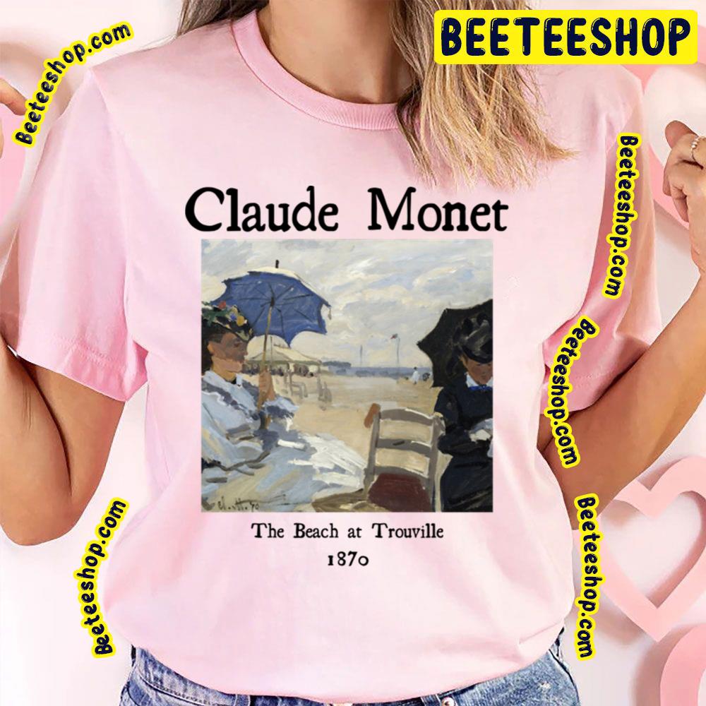 The Beach At Trouville 1870 Claude Monet Trending Unisex T-Shirt The Beach At Trouville 1870 Claude Monet Trending Unisex T-Shirt