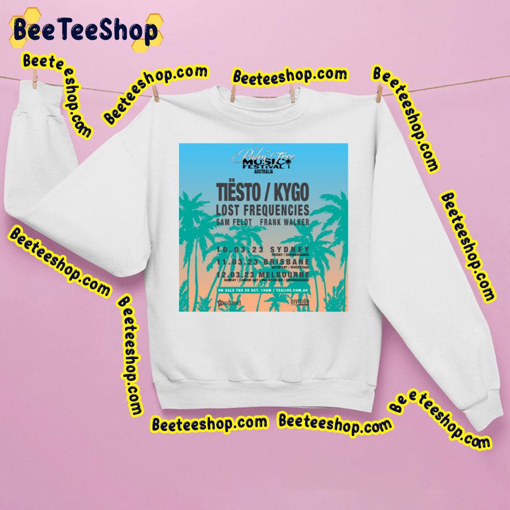Tiesto Kygo Lead Palm Tree Music Festival 2023 Trending Unisex Sweatshirt Tiesto Kygo Lead Palm Tree Music Festival 2023 Trending Unisex Sweatshirt
