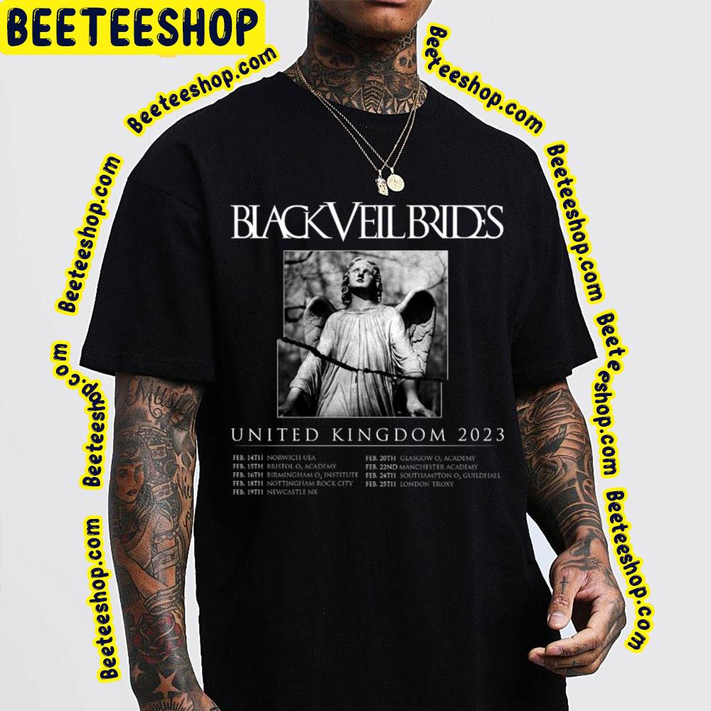 United Kingdom 2023 Black Veil Brides Trending Unisex T-Shirt United Kingdom 2023 Black Veil Brides Trending Unisex T-Shirt