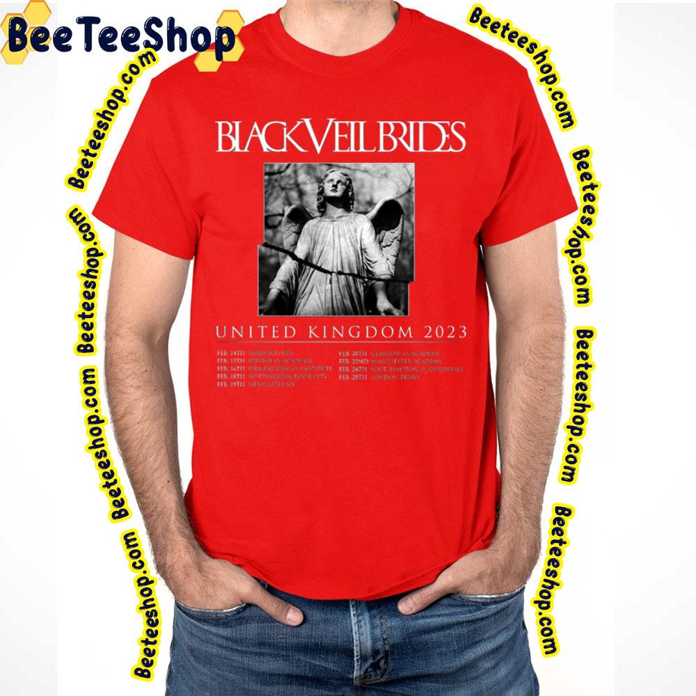 United Kingdom 2023 Black Veil Brides Trending Unisex T-Shirt United Kingdom 2023 Black Veil Brides Trending Unisex T-Shirt