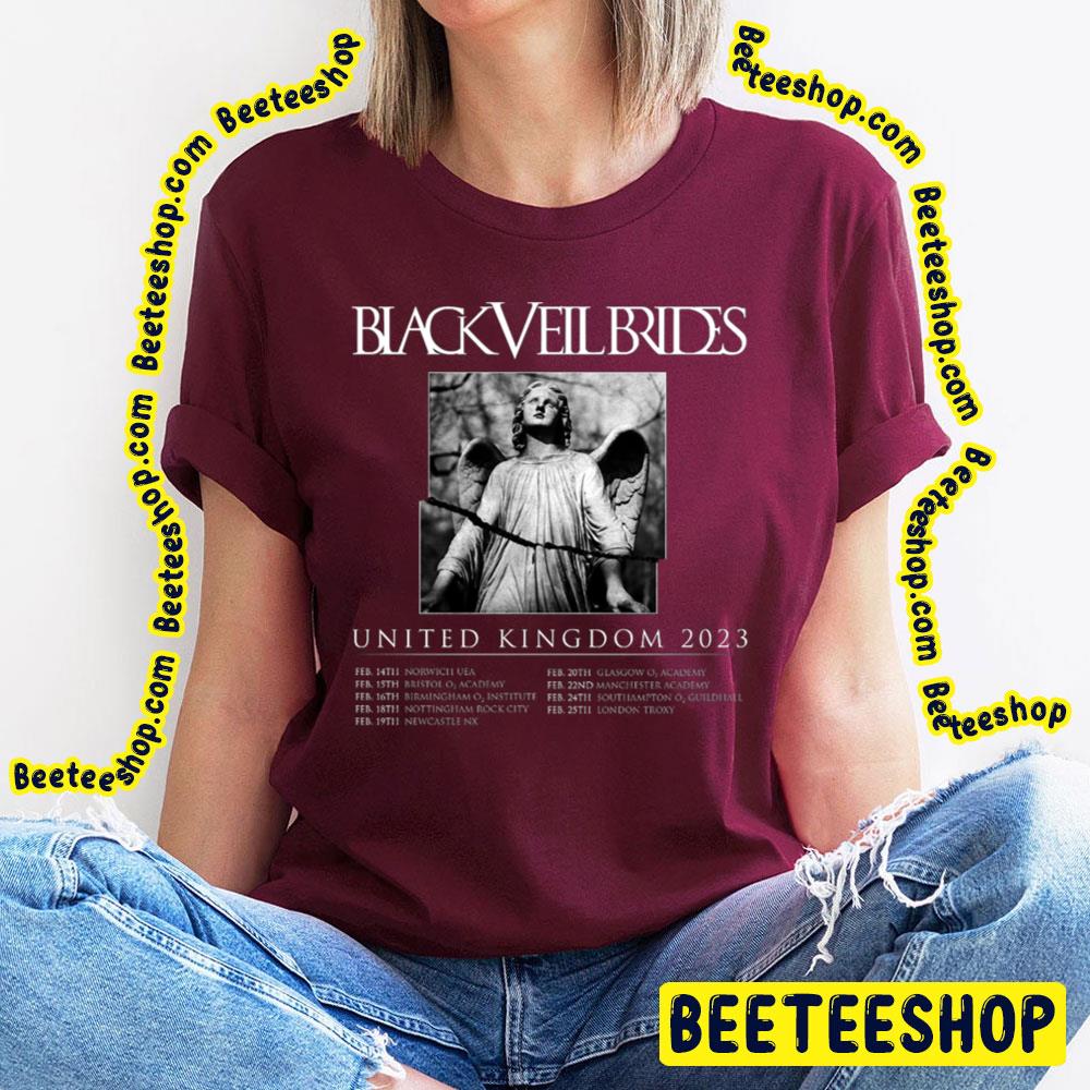 United Kingdom 2023 Black Veil Brides Trending Unisex T-Shirt United Kingdom 2023 Black Veil Brides Trending Unisex T-Shirt
