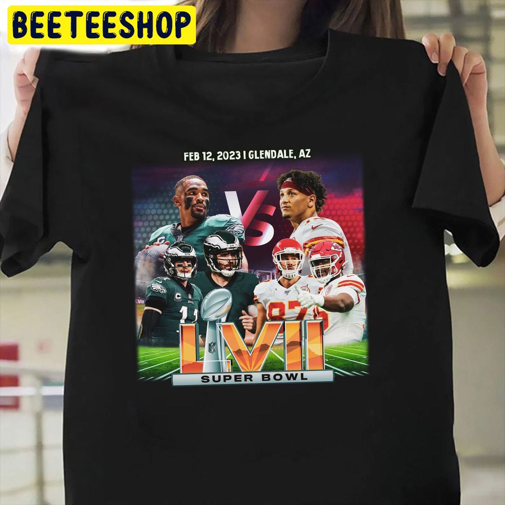 Vintage Super Bowl 2022-2023 Football Nfl Lvii Kansas City Chiefs Vs Philadelphia Eagles Trending Unisex Shirt Vintage Super Bowl 2022-2023 Football Nfl Lvii Kansas City Chiefs Vs Philadelphia Eagles Trending Unisex Shirt