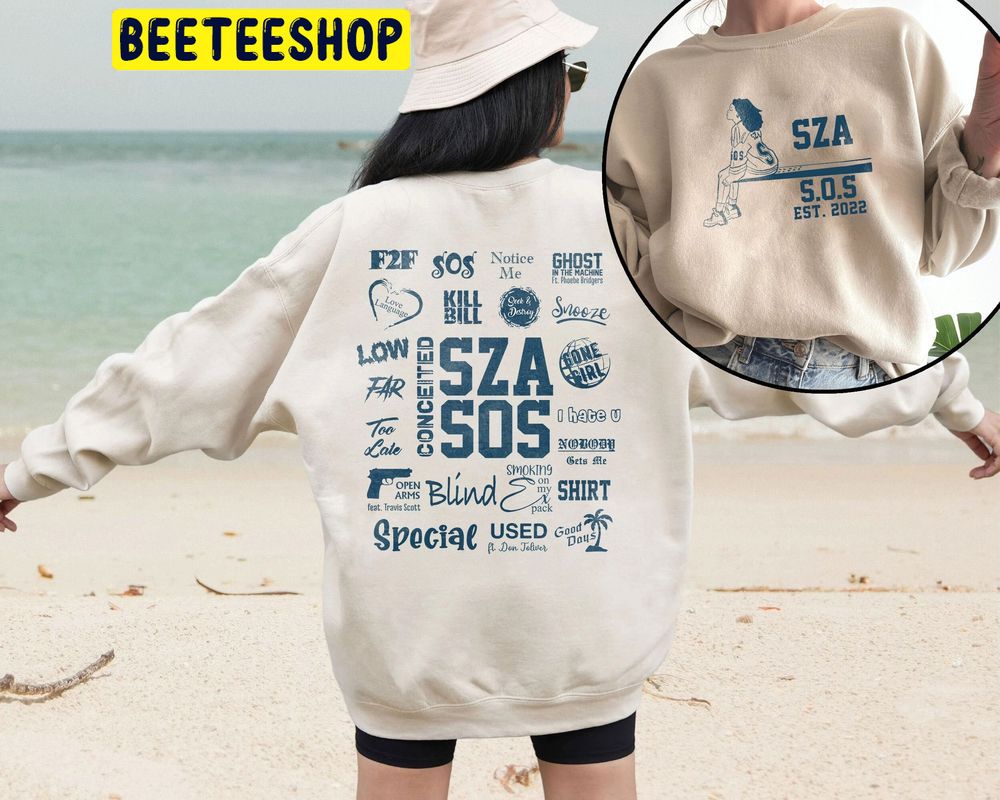 Vintage Sza Sos Full Tracklist Double Side Trending Unisex Sweatshirt Vintage Sza Sos Full Tracklist Double Side Trending Unisex Sweatshirt