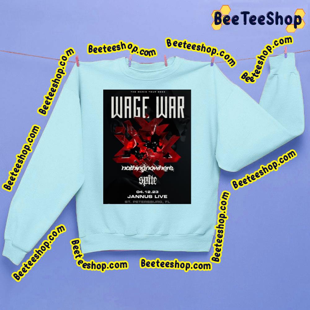 Wage War 2023 Jannus Live Trending Unisex Sweatshirt Wage War 2023 Jannus Live Trending Unisex Sweatshirt