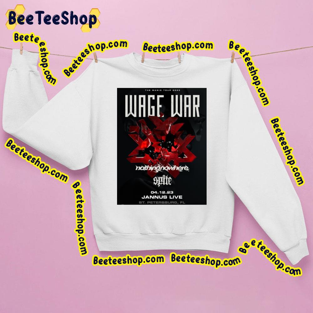 Wage War 2023 Jannus Live Trending Unisex Sweatshirt Wage War 2023 Jannus Live Trending Unisex Sweatshirt