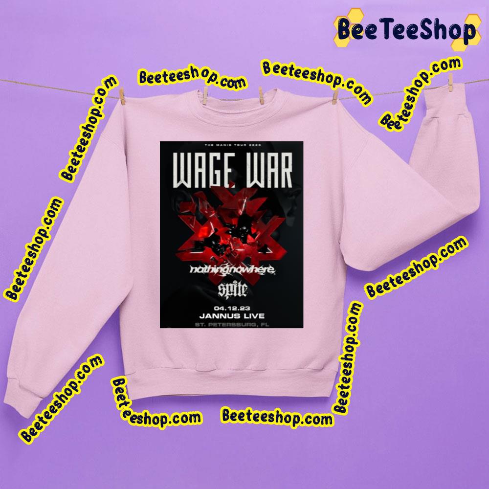 Wage War 2023 Jannus Live Trending Unisex Sweatshirt Wage War 2023 Jannus Live Trending Unisex Sweatshirt