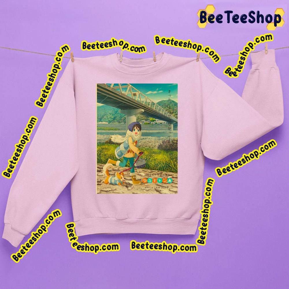 Walking Yuru Camp Trending Unisex Sweatshirt Walking Yuru Camp Trending Unisex Sweatshirt