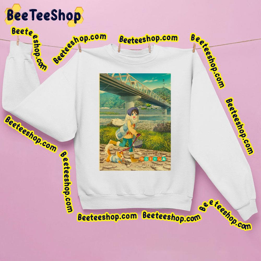 Walking Yuru Camp Trending Unisex Sweatshirt Walking Yuru Camp Trending Unisex Sweatshirt