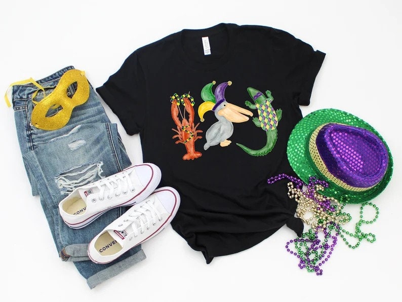 Watercolor Mardi Gras Trending Unisex Shirt Watercolor Mardi Gras Trending Unisex Shirt