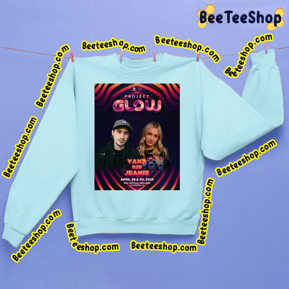 Yakz B2b Jeanie Project Glow 2023 Trending Unisex Shirt Yakz B2b Jeanie Project Glow 2023 Trending Unisex Shirt