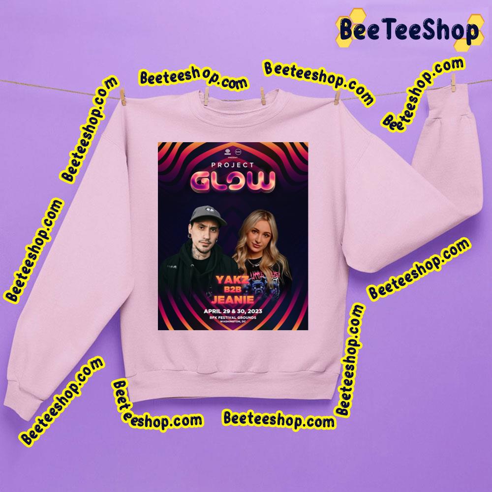 Yakz B2b Jeanie Project Glow 2023 Trending Unisex Shirt Yakz B2b Jeanie Project Glow 2023 Trending Unisex Shirt