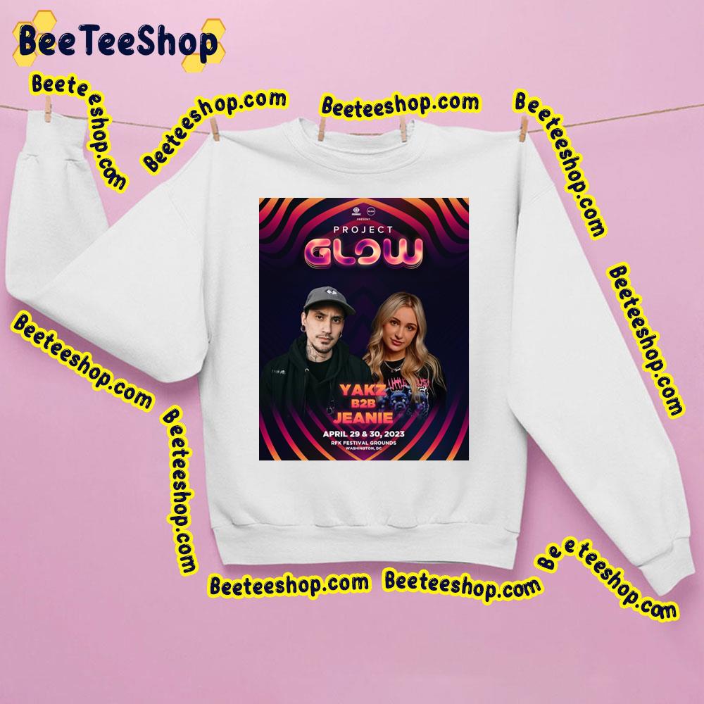 Yakz B2b Jeanie Project Glow 2023 Trending Unisex Shirt Yakz B2b Jeanie Project Glow 2023 Trending Unisex Shirt