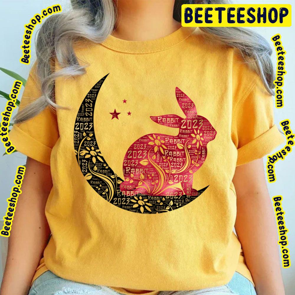 2023 Year Of The Rabbit Chinese New Year Black And Red Metallic Trending Unisex T-Shirt 2023 Year Of The Rabbit Chinese New Year Black And Red Metallic Trending Unisex T-Shirt