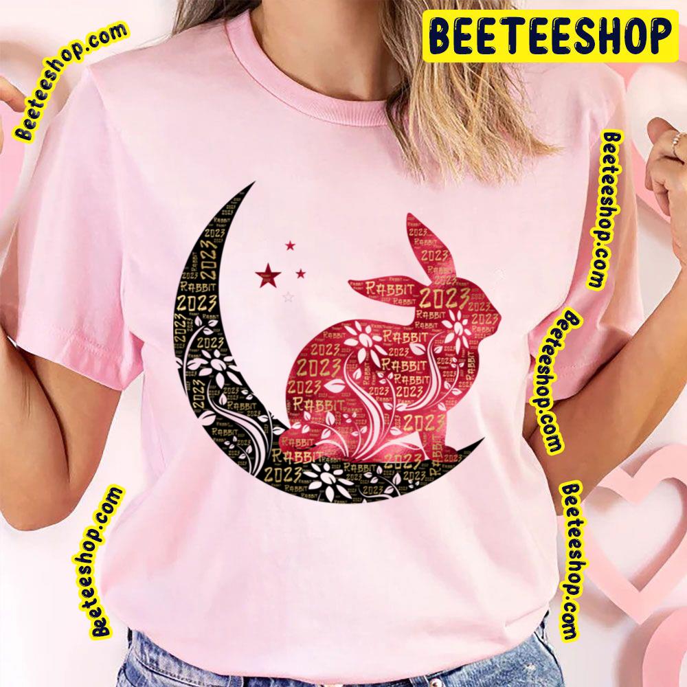 2023 Year Of The Rabbit Chinese New Year Black And Red Metallic Trending Unisex T-Shirt 2023 Year Of The Rabbit Chinese New Year Black And Red Metallic Trending Unisex T-Shirt
