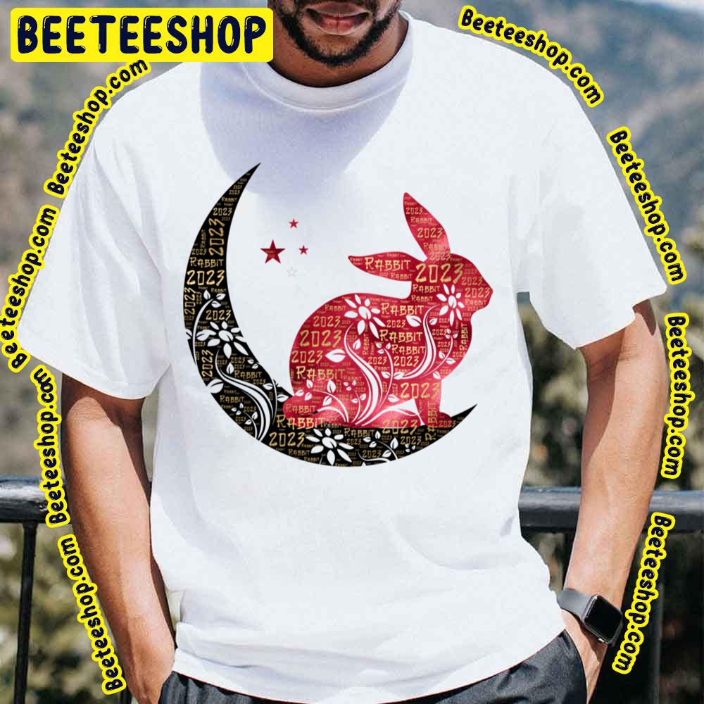 2023 Year Of The Rabbit Chinese New Year Black And Red Metallic Trending Unisex T-Shirt 2023 Year Of The Rabbit Chinese New Year Black And Red Metallic Trending Unisex T-Shirt
