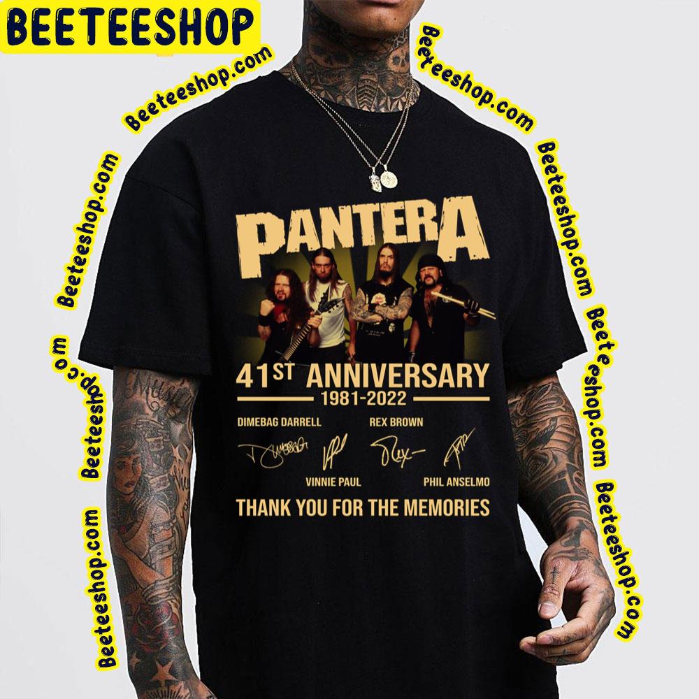 41st Anniversary 1981 2022 Panter A Thank You For Memories Signatures Trending Unisex T-Shirt 41st Anniversary 1981 2022 Panter A Thank You For Memories Signatures Trending Unisex T-Shirt