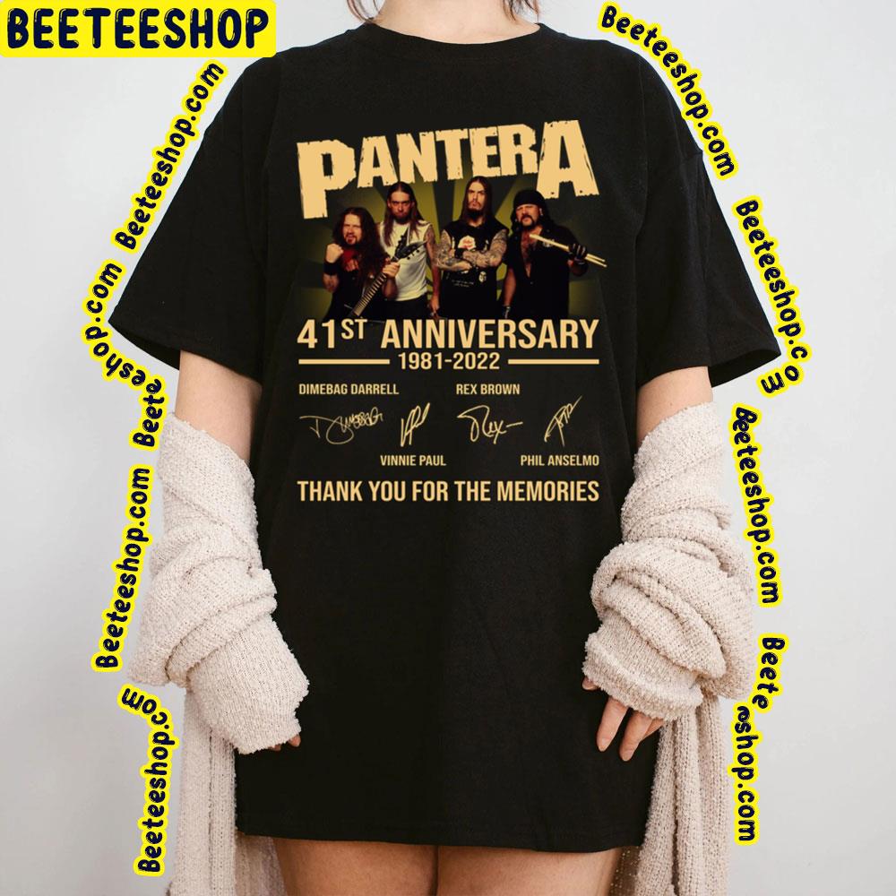 41st Anniversary 1981 2022 Panter A Thank You For Memories Signatures Trending Unisex T-Shirt 41st Anniversary 1981 2022 Panter A Thank You For Memories Signatures Trending Unisex T-Shirt