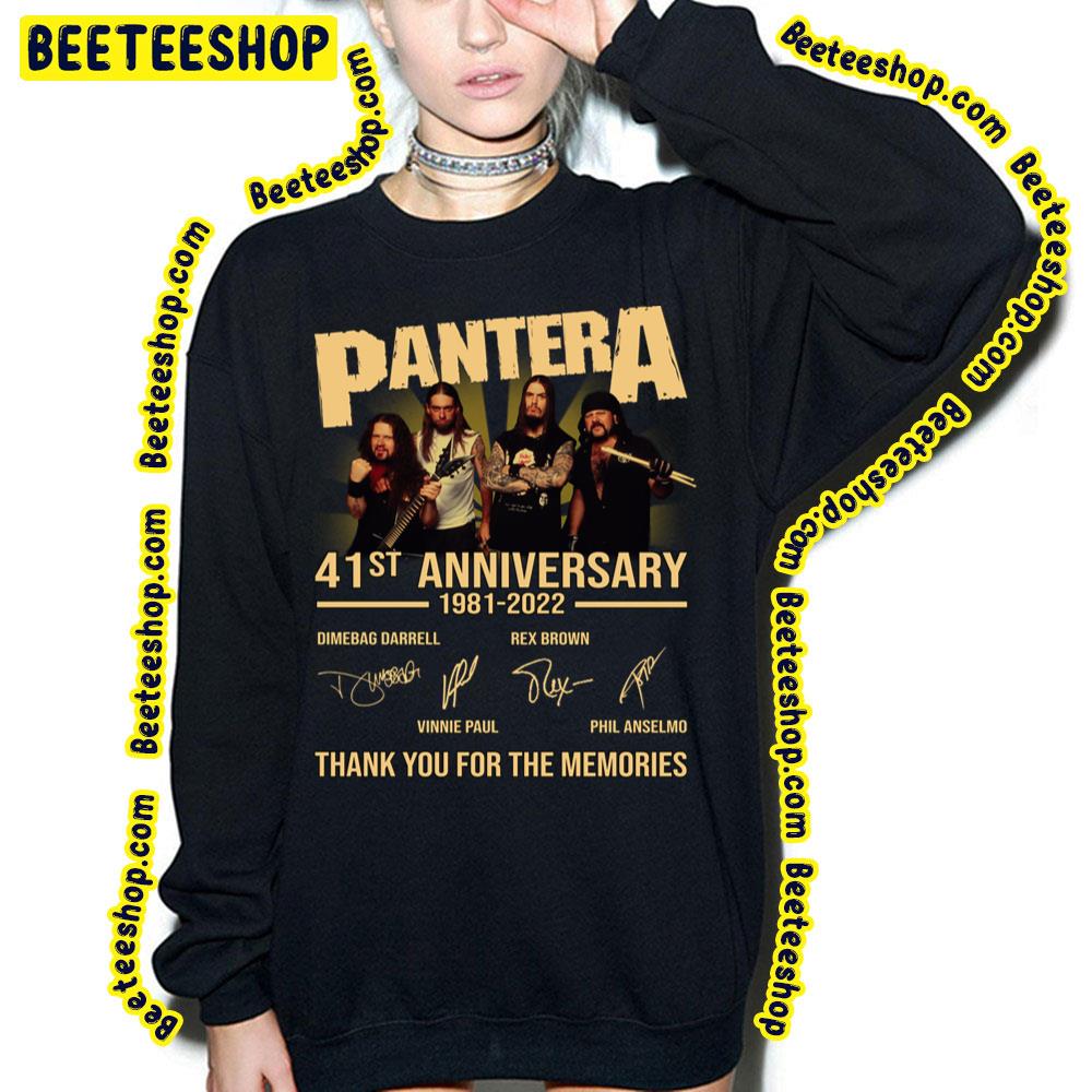 41st Anniversary 1981 2022 Panter A Thank You For Memories Signatures Trending Unisex T-Shirt 41st Anniversary 1981 2022 Panter A Thank You For Memories Signatures Trending Unisex T-Shirt