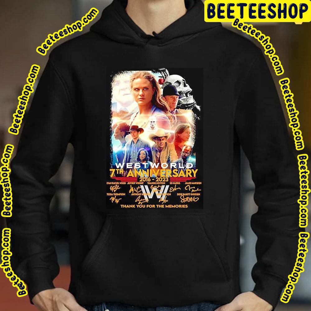7th Anniversary 2016 2023 Westworld Thank You For The Memories Signatures Trending Unisex T-Shirt 7th Anniversary 2016 2023 Westworld Thank You For The Memories Signatures Trending Unisex T-Shirt