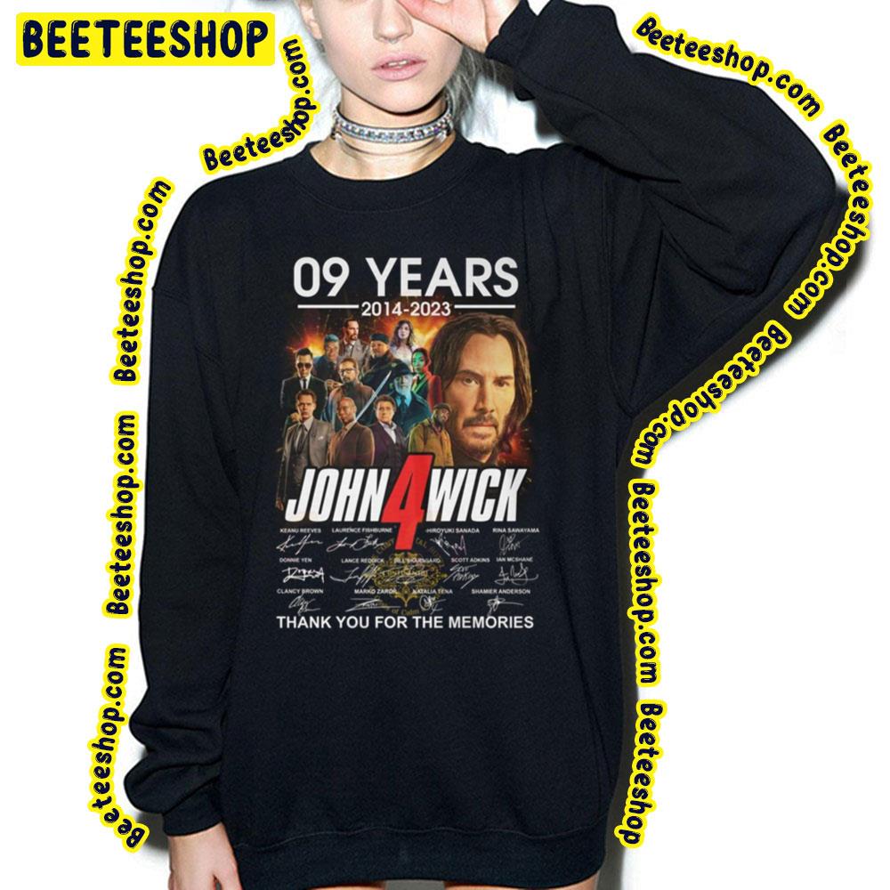 9 Years 2014 2023 John Wick 4 Thank You For The Memories Trending Unisex T-Shirt 9 Years 2014 2023 John Wick 4 Thank You For The Memories Trending Unisex T-Shirt