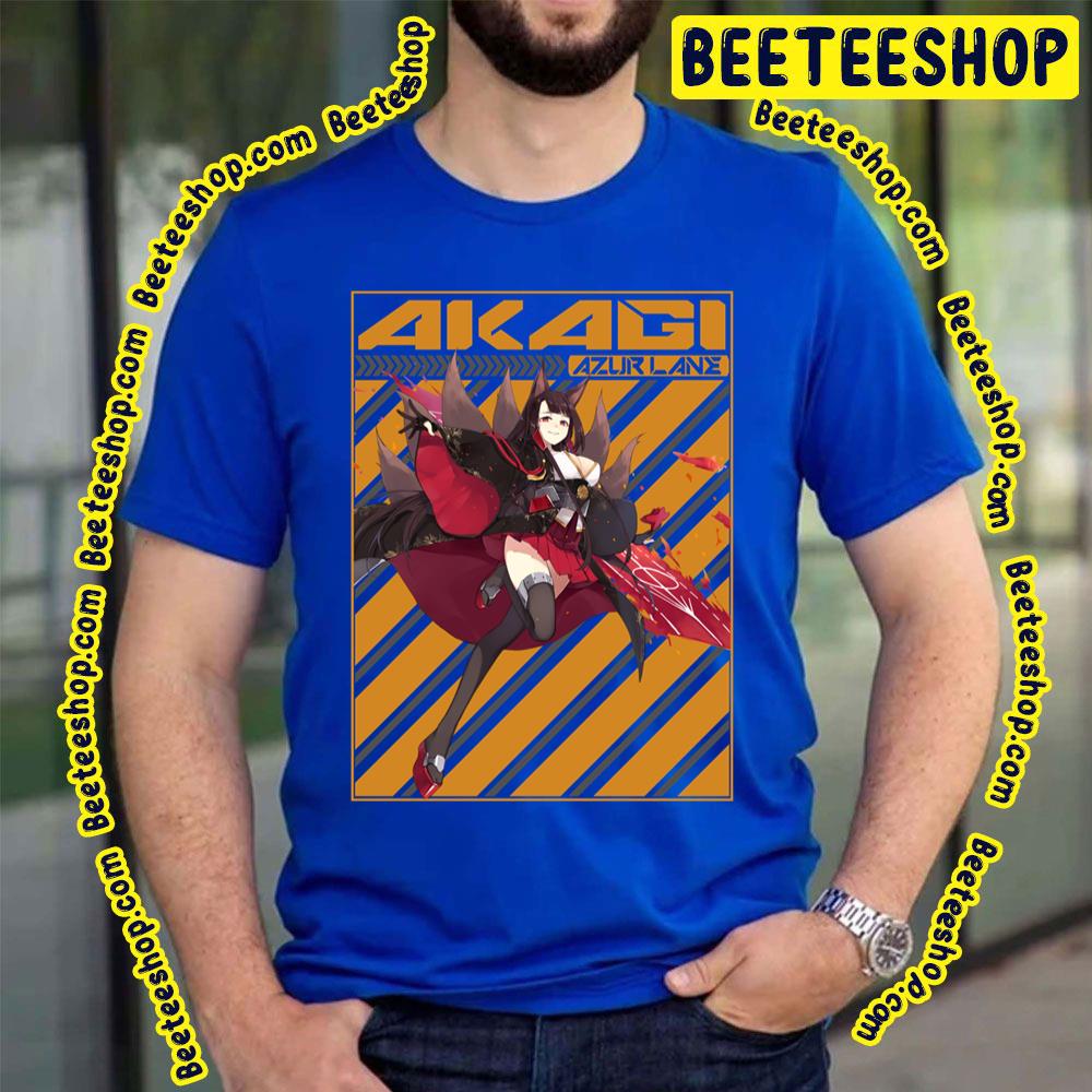 Akagi Azur Lane Orange Background Trending Unisex T-Shirt Akagi Azur Lane Orange Background Trending Unisex T-Shirt