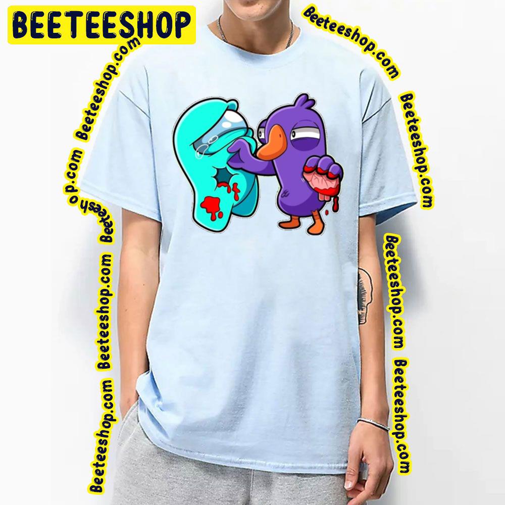 Among Us And Goose Goose Duck Game Trending Unisex T-Shirt Among Us And Goose Goose Duck Game Trending Unisex T-Shirt