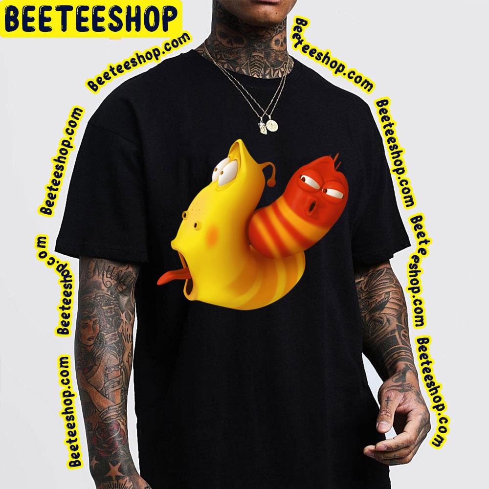 Aww Red And Yellow Larva Cartoon Trending Unisex T-Shirt Aww Red And Yellow Larva Cartoon Trending Unisex T-Shirt