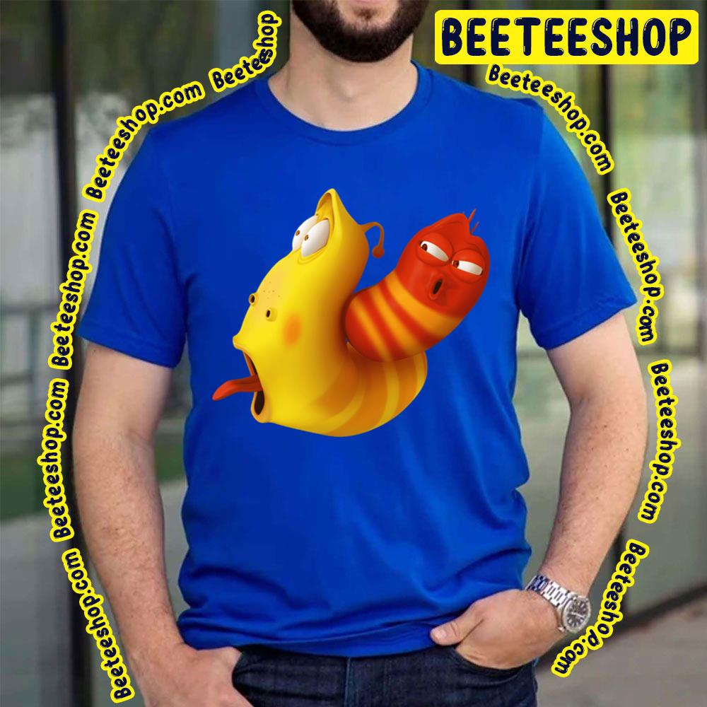 Aww Red And Yellow Larva Cartoon Trending Unisex T-Shirt Aww Red And Yellow Larva Cartoon Trending Unisex T-Shirt