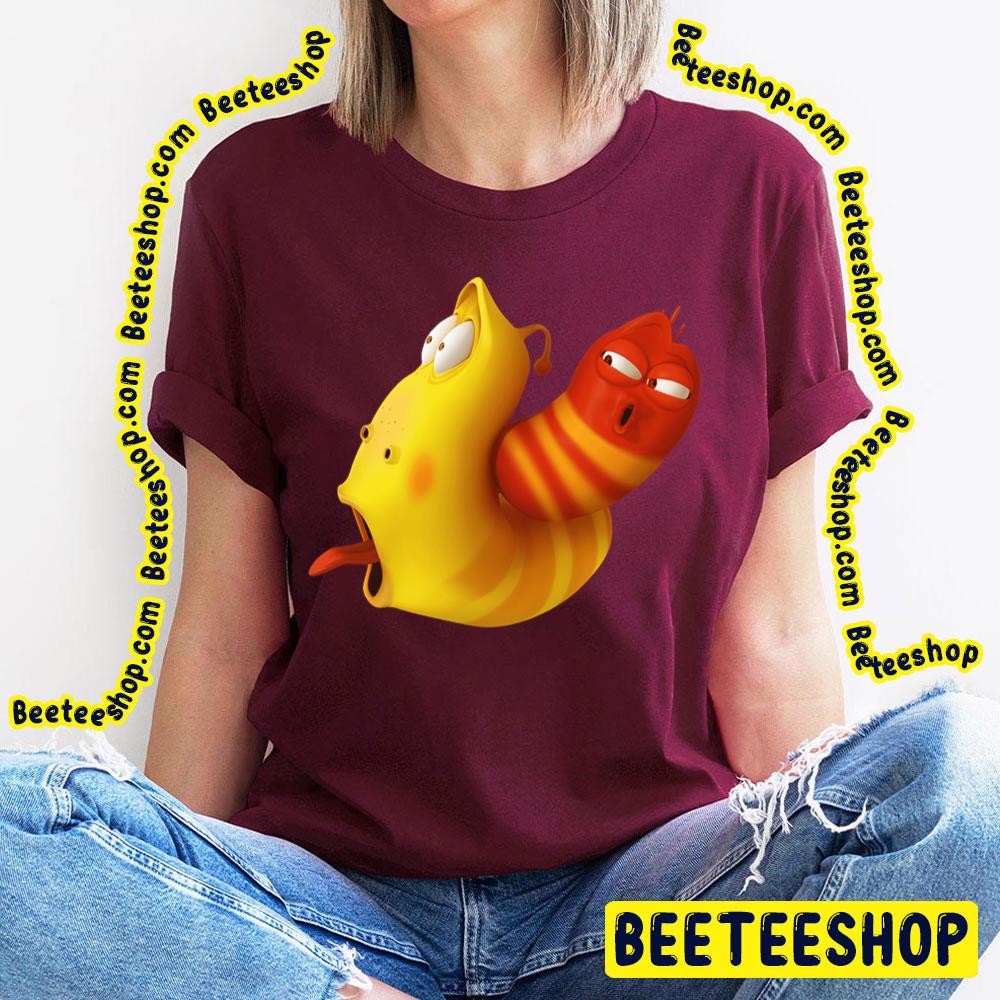 Aww Red And Yellow Larva Cartoon Trending Unisex T-Shirt Aww Red And Yellow Larva Cartoon Trending Unisex T-Shirt