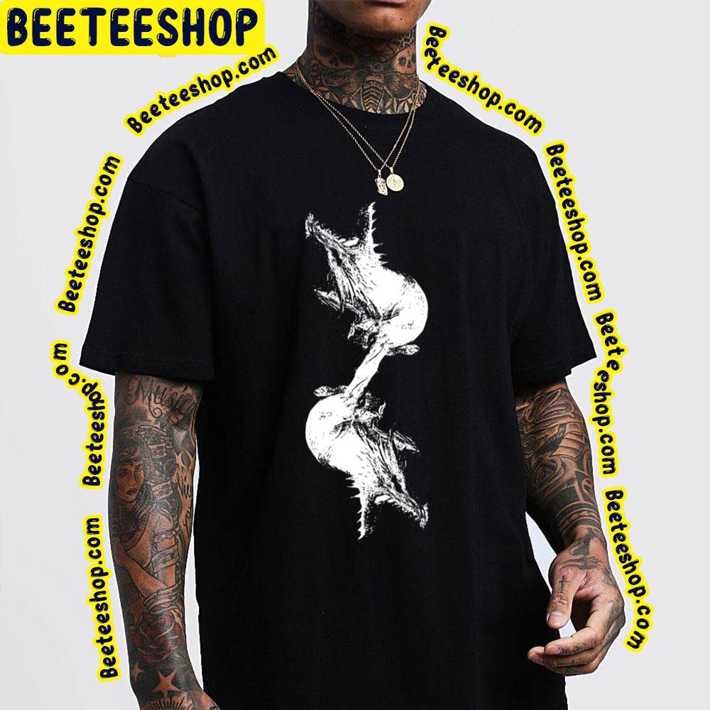 Black And White Dragon Silhouette Black Trending Unisex T-Shirt Black And White Dragon Silhouette Black Trending Unisex T-Shirt