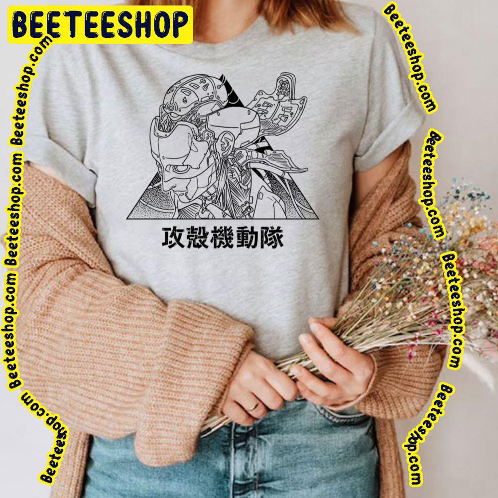 Black Line Art Ghost In The Shell Trending Unisex T-Shirt Black Line Art Ghost In The Shell Trending Unisex T-Shirt