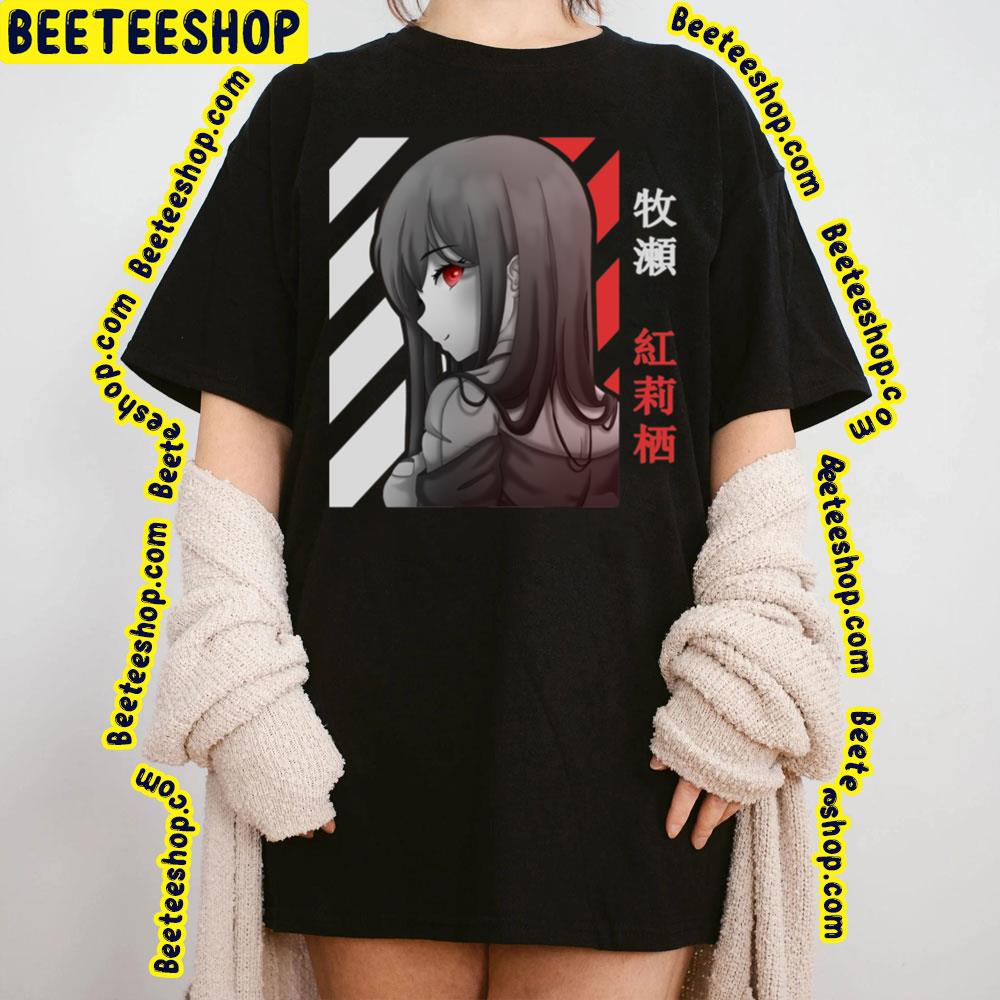 Black Red Vintage Makise Kurisu Steins Gate Design Trending Unisex T-Shirt Black Red Vintage Makise Kurisu Steins Gate Design Trending Unisex T-Shirt
