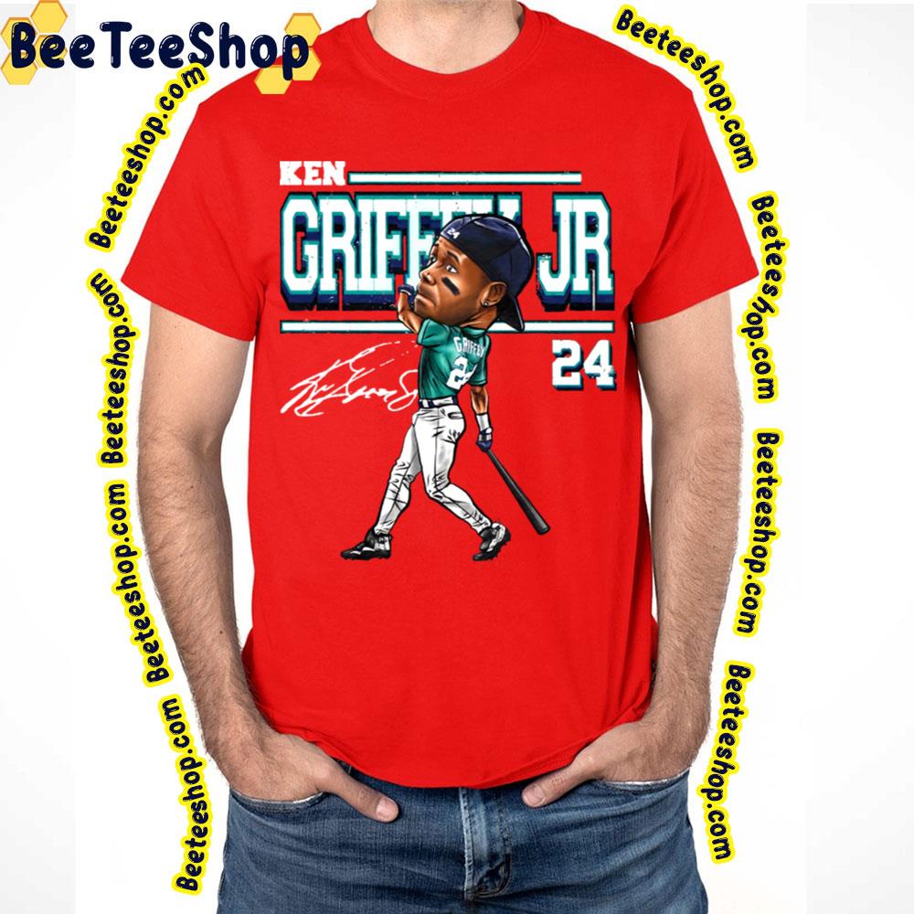 Cartoon 24 Ken Griffey Jr Baseball Trending Unisex T-Shirt Cartoon 24 Ken Griffey Jr Baseball Trending Unisex T-Shirt