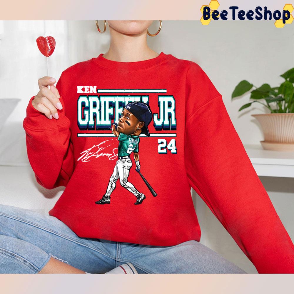 Cartoon 24 Ken Griffey Jr Baseball Trending Unisex T-Shirt Cartoon 24 Ken Griffey Jr Baseball Trending Unisex T-Shirt