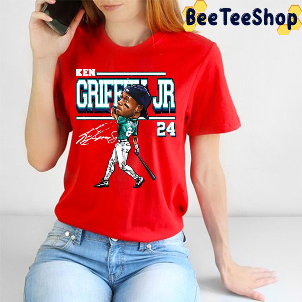 Cartoon 24 Ken Griffey Jr Baseball Trending Unisex T-Shirt Cartoon 24 Ken Griffey Jr Baseball Trending Unisex T-Shirt