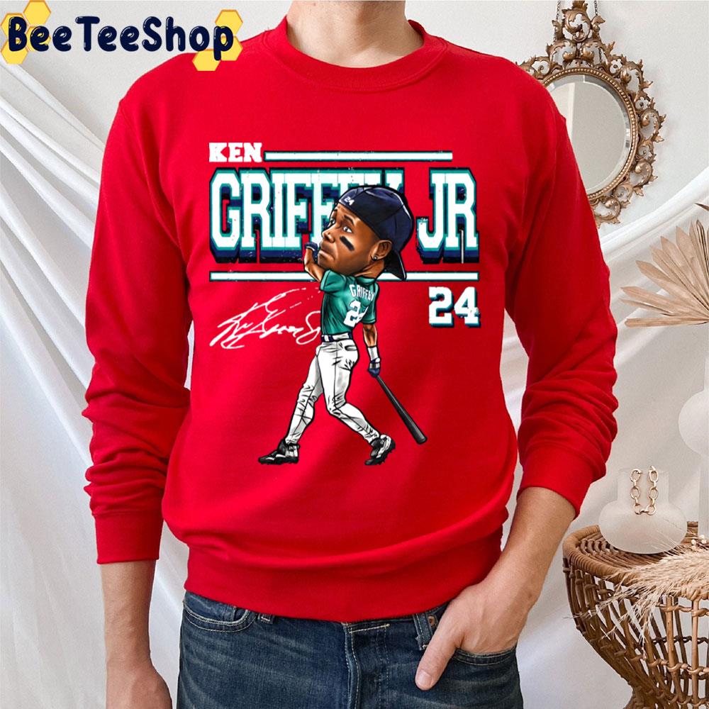 Cartoon 24 Ken Griffey Jr Baseball Trending Unisex T-Shirt Cartoon 24 Ken Griffey Jr Baseball Trending Unisex T-Shirt