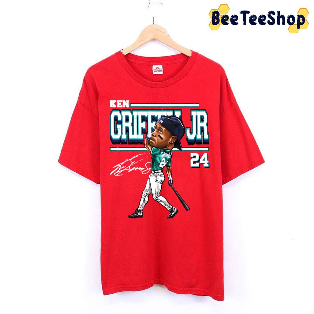 Cartoon 24 Ken Griffey Jr Baseball Trending Unisex T-Shirt Cartoon 24 Ken Griffey Jr Baseball Trending Unisex T-Shirt