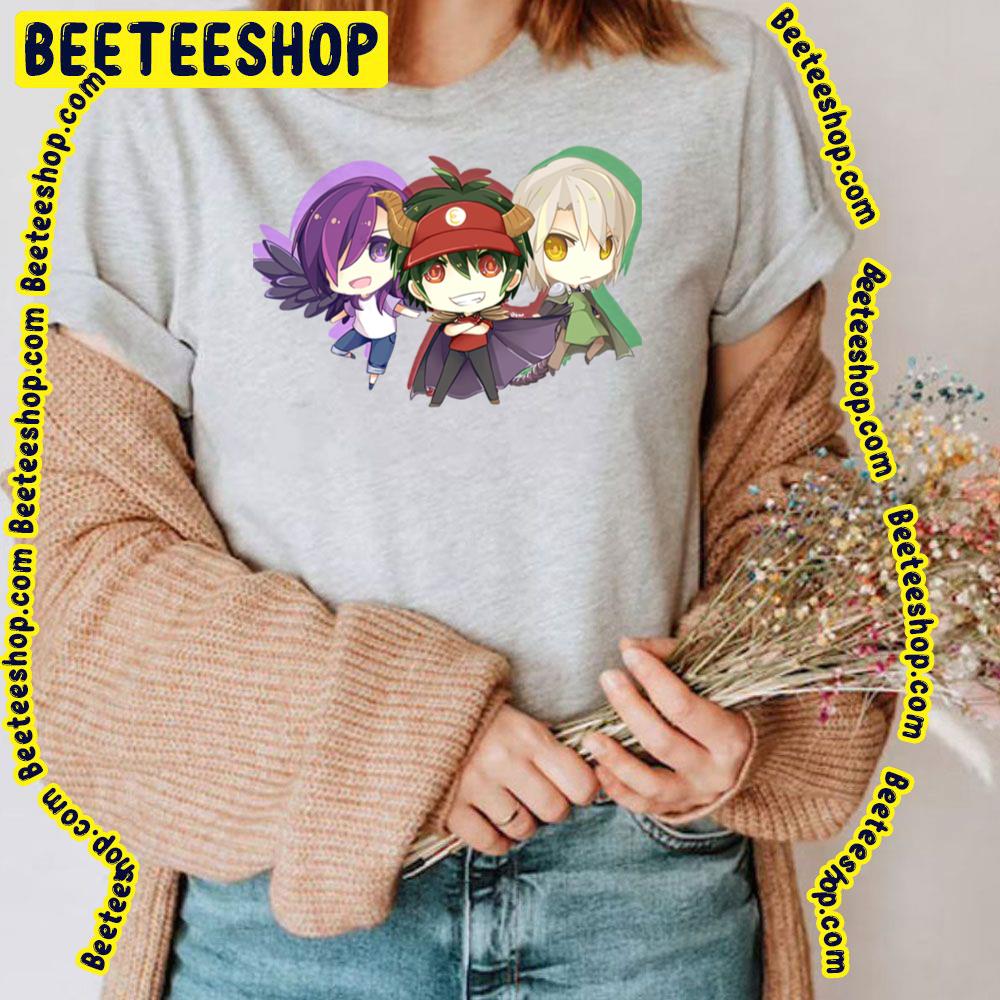 Chibi Characters The Devil Is A Part-Timer! Trending Unisex T-Shirt Chibi Characters The Devil Is A Part-Timer! Trending Unisex T-Shirt