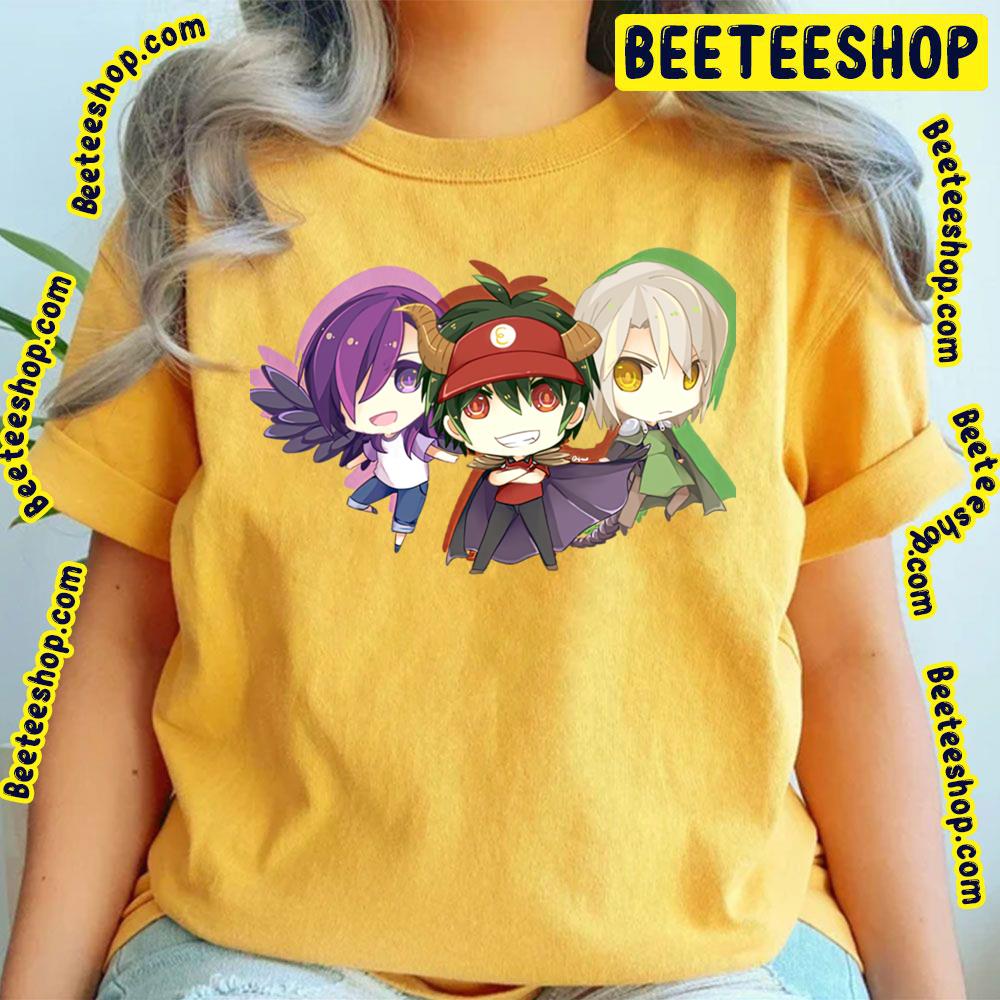 Chibi Characters The Devil Is A Part-Timer! Trending Unisex T-Shirt Chibi Characters The Devil Is A Part-Timer! Trending Unisex T-Shirt