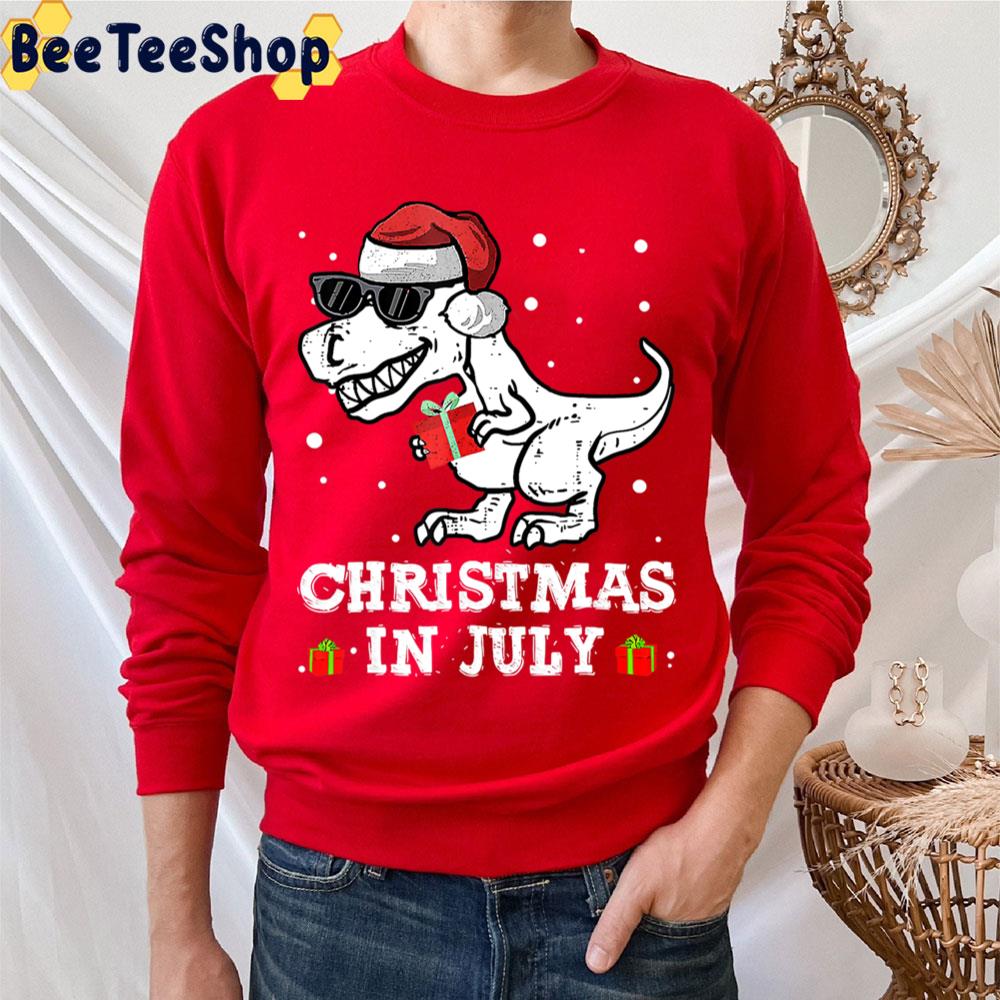 Chrismas In July Boys Oddler Rex Dinosaur Trending Unisex T-Shirt Chrismas In July Boys Oddler Rex Dinosaur Trending Unisex T-Shirt