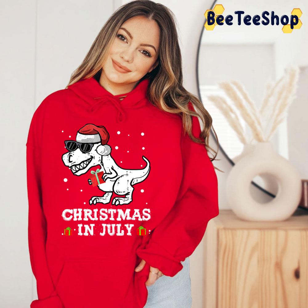 Chrismas In July Boys Oddler Rex Dinosaur Trending Unisex T-Shirt Chrismas In July Boys Oddler Rex Dinosaur Trending Unisex T-Shirt