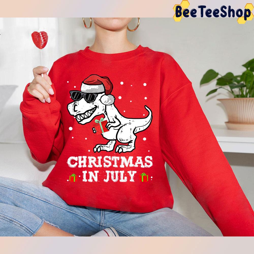 Chrismas In July Boys Oddler Rex Dinosaur Trending Unisex T-Shirt Chrismas In July Boys Oddler Rex Dinosaur Trending Unisex T-Shirt