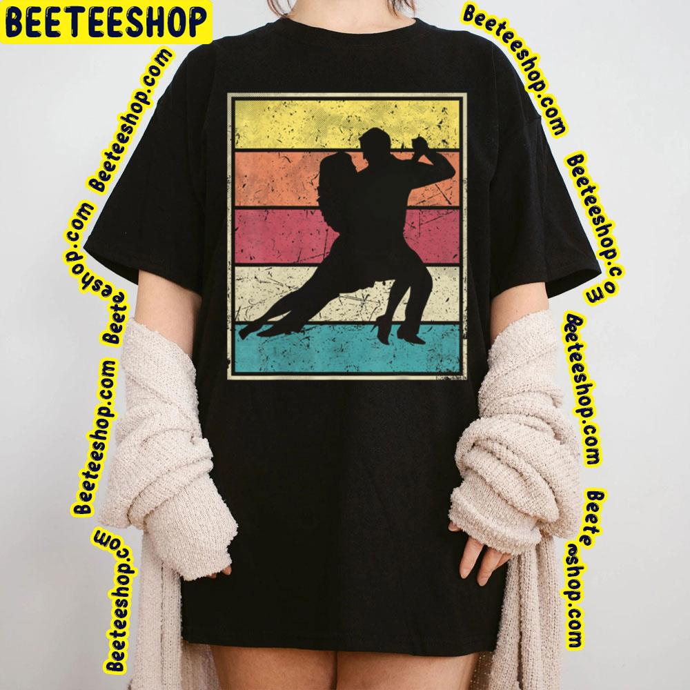 Dancing Couple Retro Vintage With Stripes Trending Unisex T-Shirt Dancing Couple Retro Vintage With Stripes Trending Unisex T-Shirt